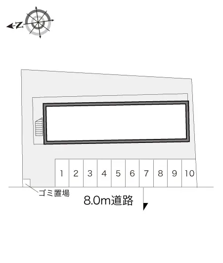 ★手数料０円★函館市美原２丁目　月極駐車場（LP）